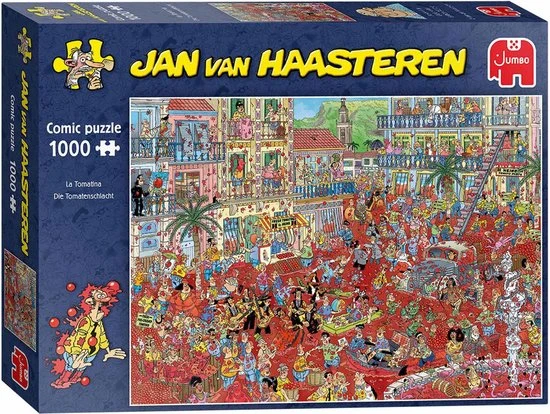 Jan Van Haasteren La Tomatina Puzzel - 1000 Stukjes 10 Jan Van Haasteren La Tomatina Puzzel - 1000 Stukjes - Afbeelding 10
