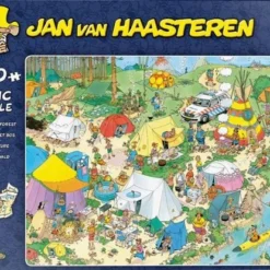 Jan Van Haasteren Kamperen In Het Bos Puzzel - 1000 Stukjes -Puzzels Verfijnd Winkel 550x415 2