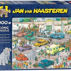 Jan Van Haasteren Jumbo Gaat Winkelen Puzzel - 1000 Stukjes -Puzzels Verfijnd Winkel 550x418 3