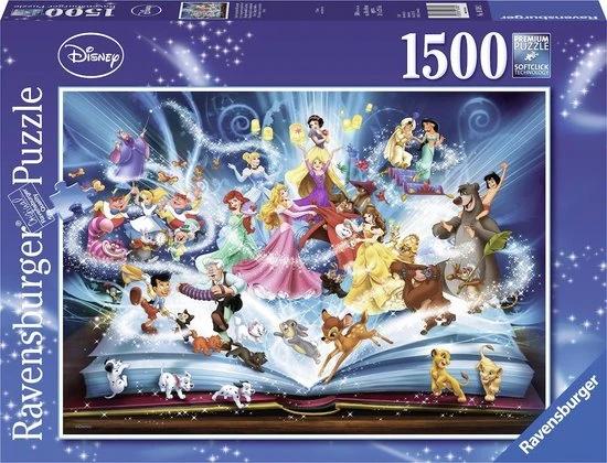 Ravensburger Puzzel Disney's Magische Sprookjesboek - Legpuzzel - 1500 Stukjes 1 Ravensburger Puzzel Disney's Magische Sprookjesboek - Legpuzzel - 1500 Stukjes