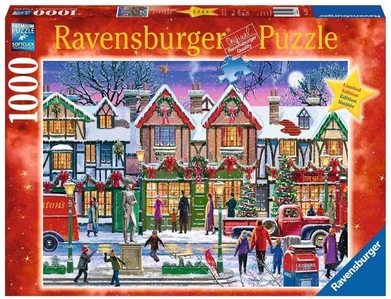 Ravensburger Puzzel Kerstmis Op Het Plein - Legpuzzel - 1000 Stukjes 1 Ravensburger Puzzel Kerstmis Op Het Plein - Legpuzzel - 1000 Stukjes