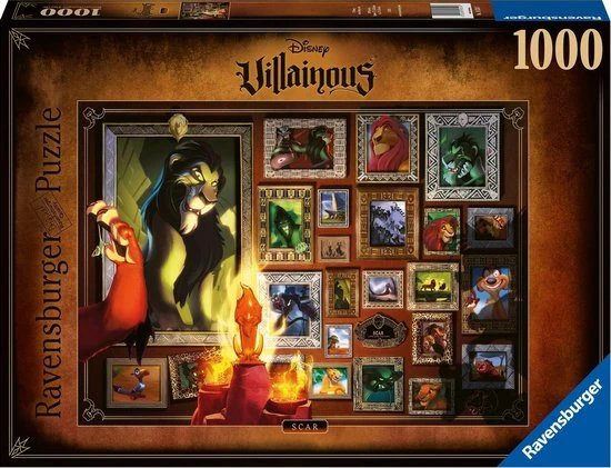 Ravensburger Puzzel Disney Villainous: Scar - Legpuzzel - 1000 Stukjes 1 Ravensburger Puzzel Disney Villainous: Scar - Legpuzzel - 1000 Stukjes