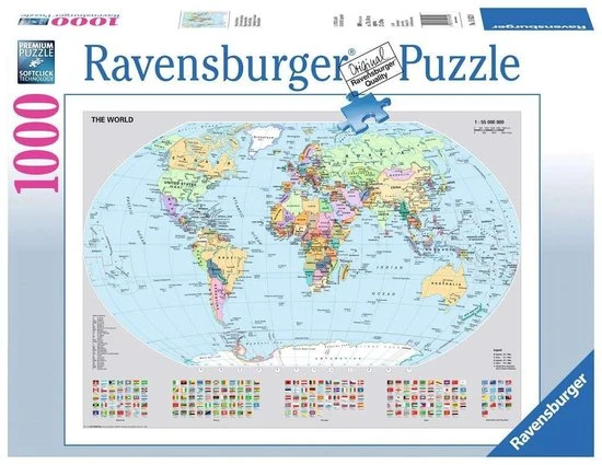 Ravensburger Puzzel Staatkundige Wereldkaart - Legpuzzel - 1000 Stukjes 6 Ravensburger Puzzel Staatkundige Wereldkaart - Legpuzzel - 1000 Stukjes - Afbeelding 6