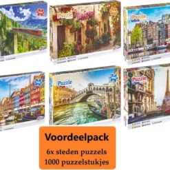 Grafix Voordeelpack 6x Puzzel 1000 Stukjes Volwassenen | Verschillende Steden Puzzels | Afmeting 50 X 70 CM | Legpuzzel -Puzzels Verfijnd Winkel 550x426 6