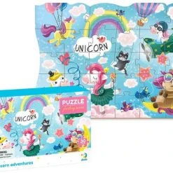 DODO Toys - Unicorn Puzzel 3+ - 30 Stukjes - 20x27 Cm - Unicorn Speelgoed 3+ - Eenhoorn Kinderpuzzel 3 Jaar