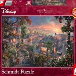 Schmidt Disney Classics - Lady & The Tramp/ Lady & De Vagebond Puzzel - 1000 Stukjes -Puzzels Verfijnd Winkel 550x436 3
