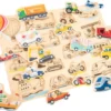 New Classic Toys Houten Legpuzzel Voertuigen - 16 Puzzelstukjes - FSC 100%-gecertificeerd Hout