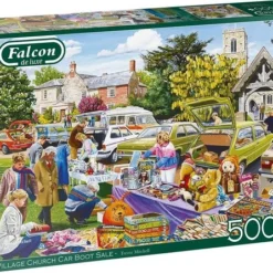 Jumbo Falcon Puzzel Village Church Car Boot Sale - Legpuzzel - 500 Stukjes