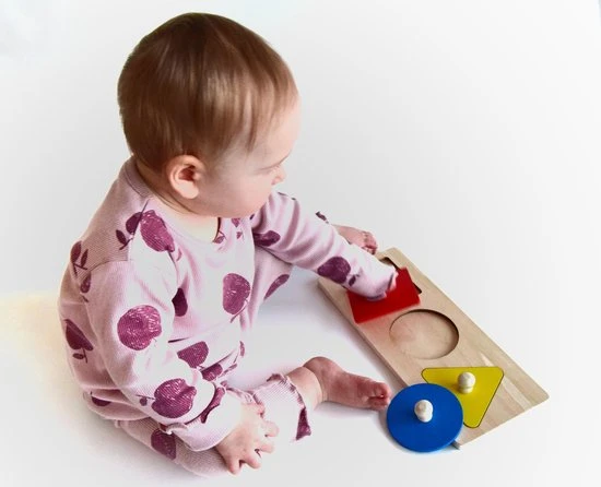 Merkloos Montessori - Houten Puzzel - Educatief - 3 Kleuren - Sensorisch - Eerste Puzzel Voor Baby S - Houten Speelgoed - 6m Tot 2j 4 Merkloos Montessori - Houten Puzzel - Educatief - 3 Kleuren - Sensorisch - Eerste Puzzel Voor Baby S - Houten Speelgoed - 6m Tot 2j - Afbeelding 4
