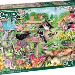 Falcon Puzzel Spring Garden Birds - Legpuzzel - 500 Stukjes -Puzzels Verfijnd Winkel 550x447 1