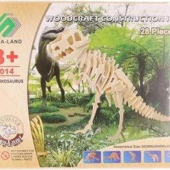 Merkloos Bouwpakket Dinosaurus Tyrannosaurus Rex Hout - 3D T-Rex Dino Bouwspeelgoed