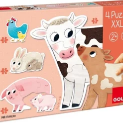 Goula 4 XXL Vormpuzzels Dieren Mama's En Baby's - 2+3+4+5 Stukjes