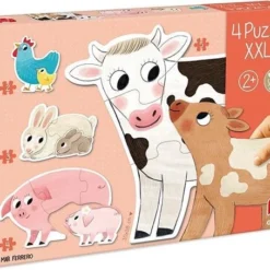 Goula 4 XXL Vormpuzzels Dieren Mama's En Baby's - 2+3+4+5 Stukjes -Puzzels Verfijnd Winkel 550x454 10