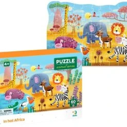 DODO Toys - Puzzel Dieren 4+ -60 Stukjes - 23x32 Cm - Dieren Speelgoed Voor Kinderen - Kinderpuzzel 4 Jaar