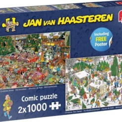 Jan Van Haasteren Christmas Gifts Puzzel - 2x1000 Stukjes