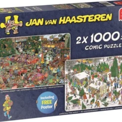 Jan Van Haasteren Christmas Gifts Puzzel - 2x1000 Stukjes -Puzzels Verfijnd Winkel 550x458 157