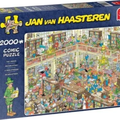 Jan Van Haasteren De Bibliotheek Puzzel - 2000 Stukjes -Puzzels Verfijnd Winkel 550x458 161