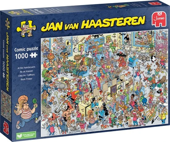 Jan Van Haasteren Bij De Kapper 1000 Stukjes - Legpuzzel 1 Jan Van Haasteren Bij De Kapper 1000 Stukjes - Legpuzzel