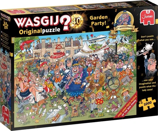 Wasgij Original 40 Tuinfeest! - 2x 1000 Stukjes - Wasgij 25 Jaar Jubileum Editie 1 Wasgij Original 40 Tuinfeest! - 2x 1000 Stukjes - Wasgij 25 Jaar Jubileum Editie