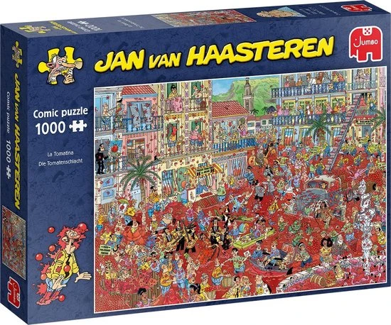 Jan Van Haasteren La Tomatina Puzzel - 1000 Stukjes 2 Jan Van Haasteren La Tomatina Puzzel - 1000 Stukjes - Afbeelding 2