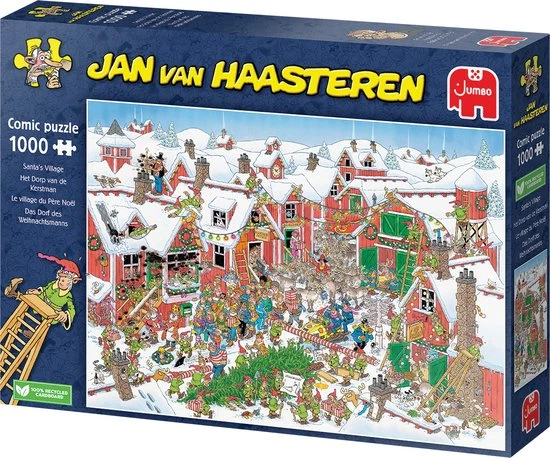 Jan Van Haasteren Het Dorp Van De Kerstman 1000 Stukjes - Legpuzzel 3 Jan Van Haasteren Het Dorp Van De Kerstman 1000 Stukjes - Legpuzzel - Afbeelding 3