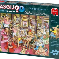 Wasgij Retro Mystery 5 Zondagse Lunch! Puzzel - 1000 Stukjes -Puzzels Verfijnd Winkel 550x458 287