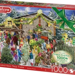 Falcon De Luxe The Christmas Tree Farm 2x1000 Stukjes - Legpuzzel -Puzzels Verfijnd Winkel 550x458 308