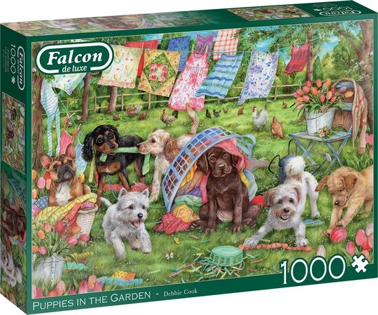 Falcon De Luxe Puppies In The Garden 1000 Stukjes - Legpuzzel Voor Volwassenen 1 Falcon De Luxe Puppies In The Garden 1000 Stukjes - Legpuzzel Voor Volwassenen