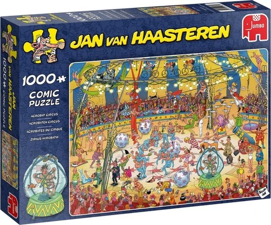 Jan Van Haasteren Acrobaten Circus Puzzel - 1000 Stukjes 2 Jan Van Haasteren Acrobaten Circus Puzzel - 1000 Stukjes - Afbeelding 2
