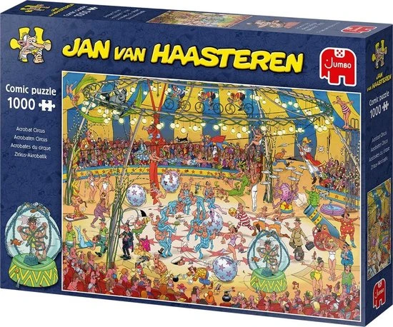 Jan Van Haasteren Acrobaten Circus Puzzel - 1000 Stukjes 8 Jan Van Haasteren Acrobaten Circus Puzzel - 1000 Stukjes - Afbeelding 8