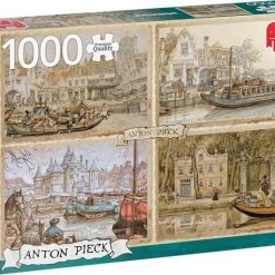 Jumbo Premium Collection Puzzel Anton Pieck Boten In De Gracht - Legpuzzel - 1000 Stukjes