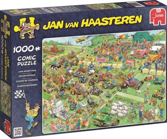 Jan Van Haasteren Grasmaaierrace Puzzel - 1000 Stukjes 1 Jan Van Haasteren Grasmaaierrace Puzzel - 1000 Stukjes