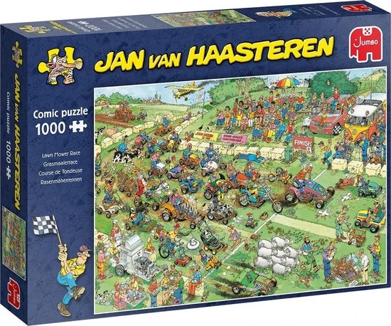 Jan Van Haasteren Grasmaaierrace Puzzel - 1000 Stukjes 7 Jan Van Haasteren Grasmaaierrace Puzzel - 1000 Stukjes - Afbeelding 7