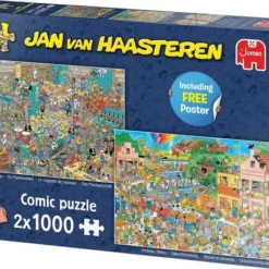 Jan Van Haasteren De Muziekwinkel & Vakantiekriebels Puzzel - 2 X 1000 Stukjes -Puzzels Verfijnd Winkel 550x458 78