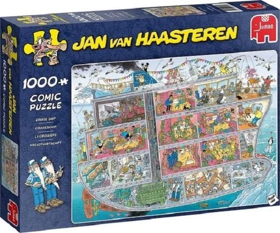 Jan Van Haasteren Cruiseschip Puzzel - 1000 Stukjes 14 Jan Van Haasteren Cruiseschip Puzzel - 1000 Stukjes - Afbeelding 14