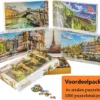 Grafix Voordeelpack 6x Puzzel 1000 Stukjes Volwassenen | Verschillende Steden Puzzels | Afmeting 50 X 70 CM | Legpuzzel