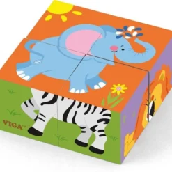 Vigatoys Viga Toys - Vormenpuzzel Blokken Safari