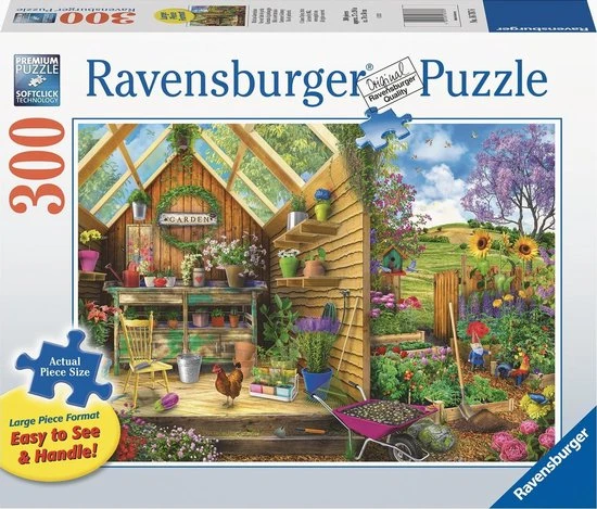 Ravensburger Puzzel Blik In Het Tuinhuis - Legpuzzel - 300 Stukjes Extra Groot 1 Ravensburger Puzzel Blik In Het Tuinhuis - Legpuzzel - 300 Stukjes Extra Groot