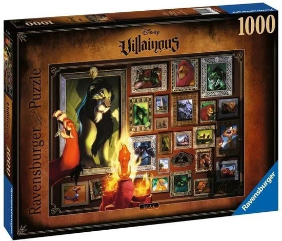 Ravensburger Puzzel Disney Villainous: Scar - Legpuzzel - 1000 Stukjes 3 Ravensburger Puzzel Disney Villainous: Scar - Legpuzzel - 1000 Stukjes - Afbeelding 3
