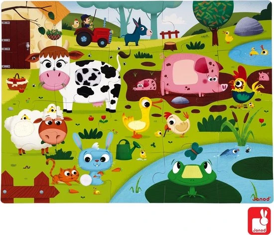 Janod Voelpuzzel - Boerderijdieren 15 Janod Voelpuzzel - Boerderijdieren - Afbeelding 15