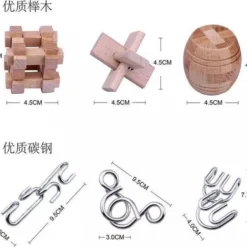 Merkloos IQ Puzzel 3D - Metaal En Hout - 6 Verschillende Breinbrekers 10 Merkloos IQ Puzzel 3D - Metaal En Hout - 6 Verschillende Breinbrekers -Puzzels Verfijnd Winkel 550x485 2