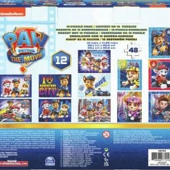 PAW Patrol - Puzzel - Set Met 12 Puzzels - 48 Stukjes -Puzzels Verfijnd Winkel 550x488 3