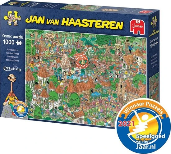 Jan Van Haasteren Efteling Sprookjesbos Puzzel - 1000 Stukjes 5 Jan Van Haasteren Efteling Sprookjesbos Puzzel - 1000 Stukjes - Afbeelding 5