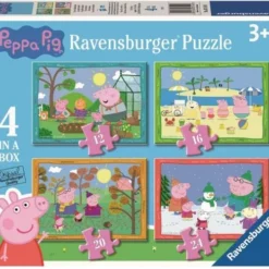 Ravensburger Puzzel Peppa Pig: 4 Seizoenen - 12+16+20+24 Stukjes -Puzzels Verfijnd Winkel 550x500