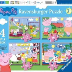 Ravensburger Peppa Pig Puzzelbox Puzzels 12+16+20+24 Stukjes - Kinderpuzzel