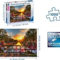 Ravensburger Puzzel Fietsen In Amsterdam - Legpuzzel - 1000 Stukjes -Puzzels Verfijnd Winkel 550x503 4