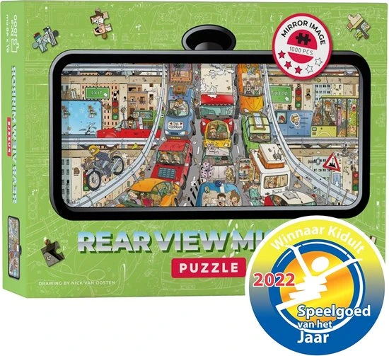 Rear View Mirror Puzzle Rear View Mirror Puzzel Verkeersdrukte - 1000 Stukjes 1 Rear View Mirror Puzzle Rear View Mirror Puzzel Verkeersdrukte - 1000 Stukjes