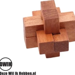 Merkloos Set Van 6 Houten IQ Puzzels - Breinbrekers - 3D Puzzel -Puzzels Verfijnd Winkel 550x533 3