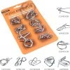 ICollection Metalen IQ Puzzels - 8 Stuks - Breinbrekers - Type 3/Oranje - Schoencadeau