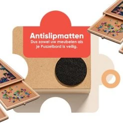 Puzzlr - Puzzelbord Met Opbergsysteem - Houten Puzzelplaat Onderlegger Met 4 Laden - 1000 Stukjes -Puzzels Verfijnd Winkel 550x539 7